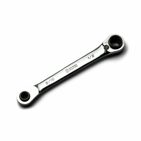 CAPRI TOOLS 4-in-1 120-Tooth Box End Reversible Ratcheting Wrench, 5/16, 3/8, 7/16, 1/2 in., SAE CP11882
